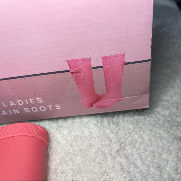 NEW ladies Serra deep pink tall rain boots - Picture 3 of 6